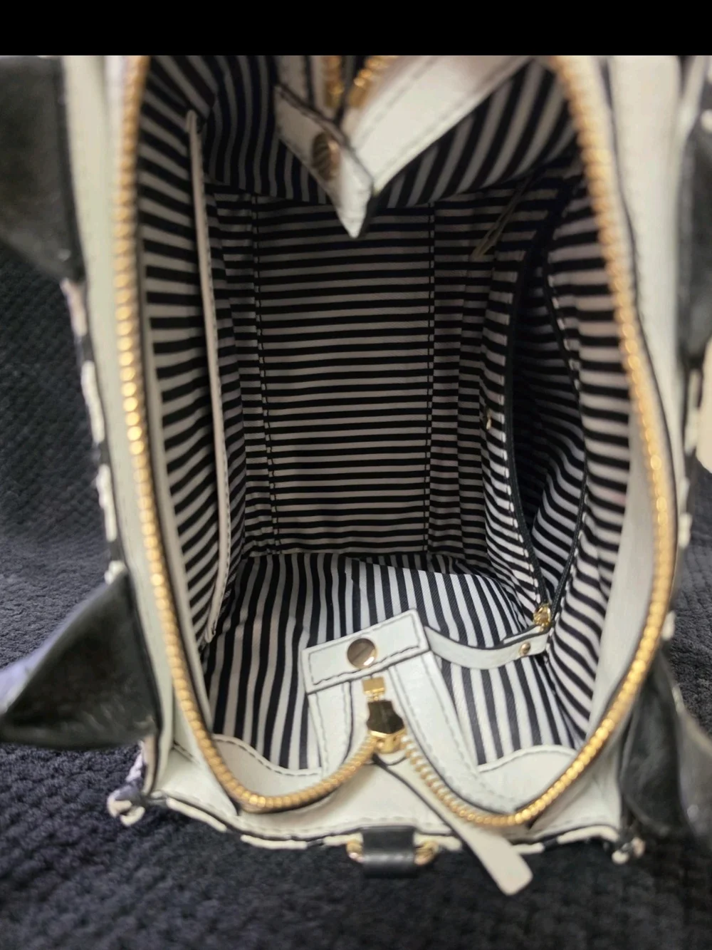 Kate Spade Classic Black & White Houndstooth Tote Claremont Drive Marcella Line